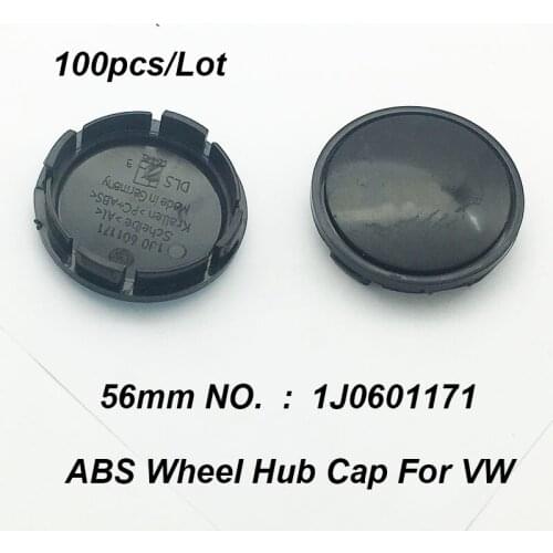 100pcs Car Wheel Rim Accessory Wheel Hub Cap 56MM 2.2INCH ABS Black/blue 1J0601171 For Passat B6 B7 CC MK5 MK6 Tiguan