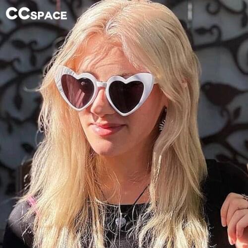 45368 Ladies Heart-shaped Frame Sunglasses For Women Brand Glasses Designer Fashion Black Female Shades