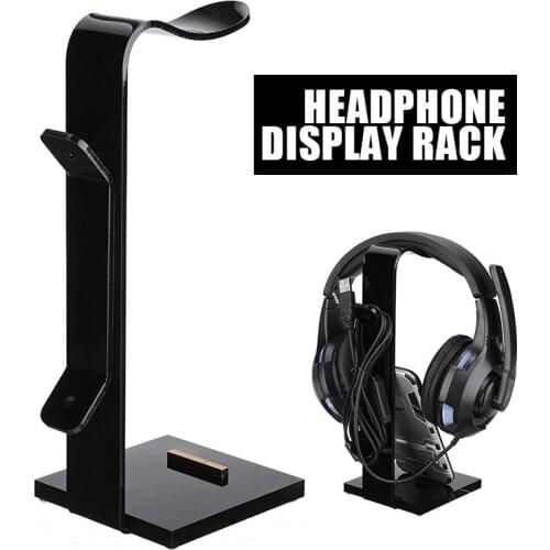 Acrylic Headset Hanger Gaming Earphones Headphone Display Stand Bracket Hanging Earphone Hook Rack Accessories