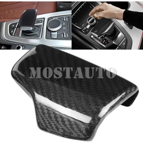 For Audi Q5 Carbon Fiber Center Console Gear Shift Knob Trim Cover 2017-2020 1pcs Car Accessories Interior Car Decor Car Trim