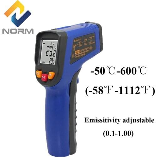 New Digital Thermometer Non-Contact Infrared Thermometer Laser Temperature Meter C/F Unit Backlight Hygrometer IR Termometro
