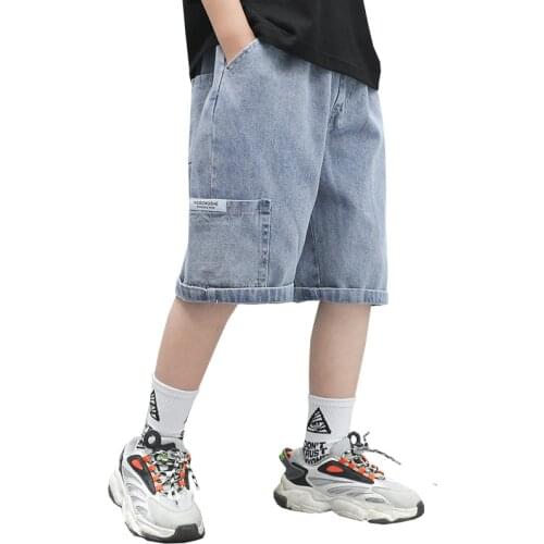 2021 Children Clothing Kids Jeans Summer Shorts Casual Hole Jeans Cute Cowboy Baby Boy Clothes fashion Boys Denim Pants 3-14y