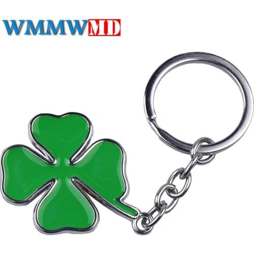 For Alfa Romeo 159 147 Giulietta Creative Lucky Green delta Four Clover Car Keychain Key Ring Holder Auto Key Chain Accessories