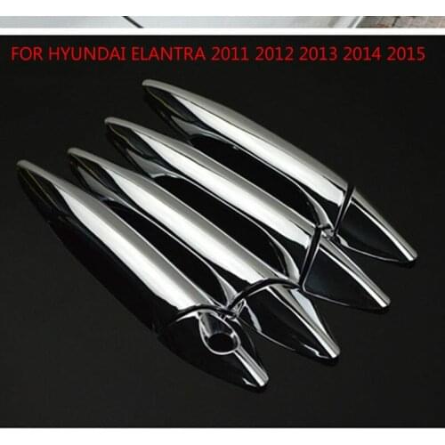 For HYUNDAI ELANTRA 2011 2012 2013 2014 2015 High-quality ABS Chrome Door Handle Cover Car-styling Car-covers