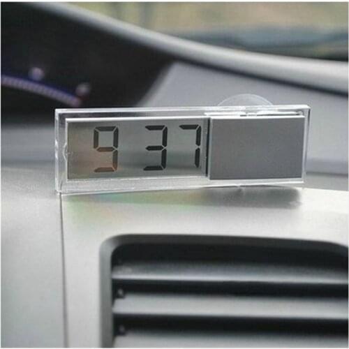 Hot New Durable Digital LCD Display Car Electronic Clock With Sucker Cool