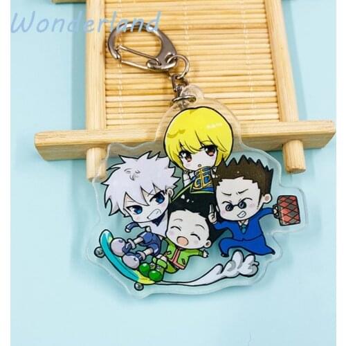 HUNTER x HUNTER Anime Killua Zoldyck Kurapika Key Chains Keychain Cosplay Acrylic Pendant Keyring