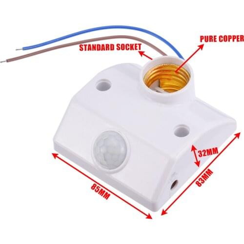 Infrared Motion Sensor LED Light Lamp Holder E27 PIR Control Switch with Screws Lighting Accessories Luminaire Base
