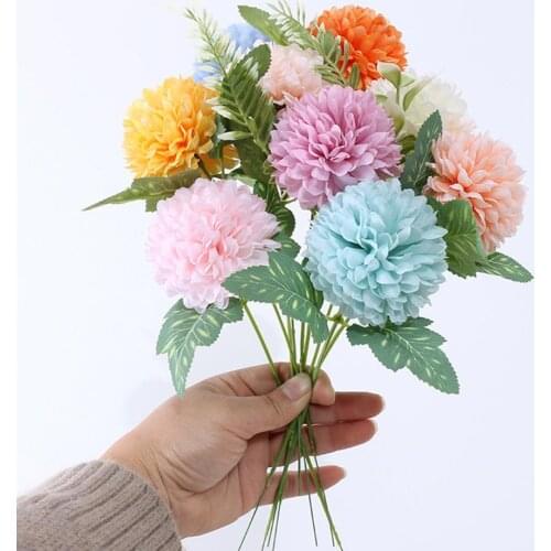 Artificial Flowers Wedding Decorative Ball Chrysanthemum Vases for Home Decor Christmas Household Products Plants Home Decortion