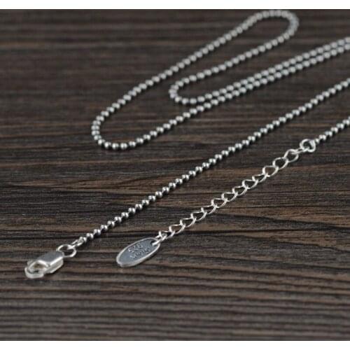 Fine Necklace Women Jewelry 925 Silver Round Beads Necklace for Women Jewelry 2020 Jewelry Dropshipping Center Trendy Style