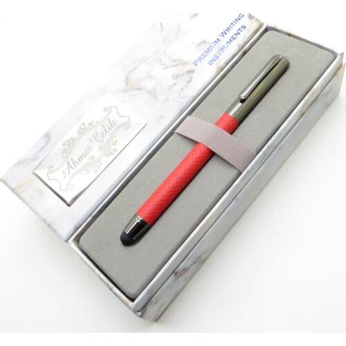 Wings Marble R445 Red Titanium Touch Roller Pen | İsme Special Pen | Gift Pen