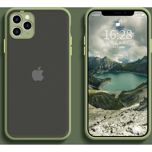 Matte Translucent Bumper For iPhone 12 Case For iPhone 12 mini SE 11 Pro XS XR 7 8 Shockproof Hard Phone Case For iPhone 12 Pro