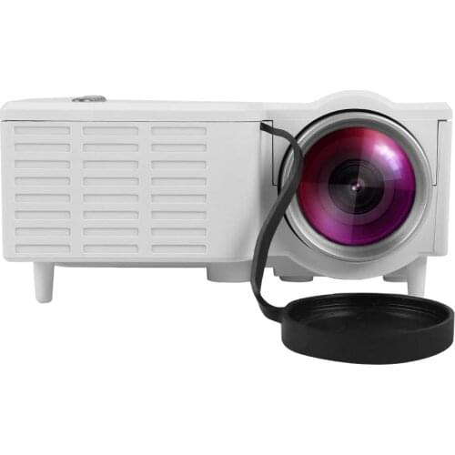 Mini Projector, LCD HD Projector Video Projector Multimedia Home Theater,Supports 1080P Video VGA USB HDMI AV HDMI (white)
