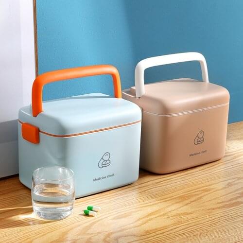 Large capacity Multi layer medicine box family Travel Portable first aid box medicine storage box family nursing medicine box