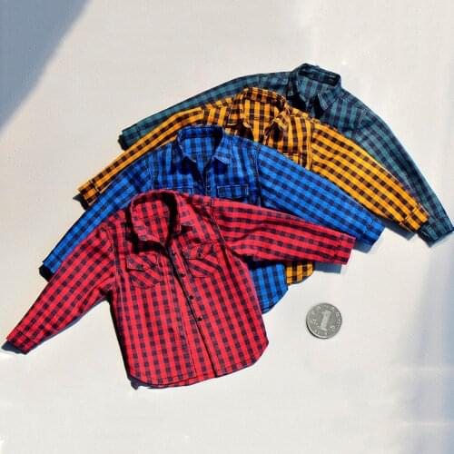 1/6 man doll model accessories clothes 12 inch dolls are available trend dolls honest plaid shirt jacket tops
