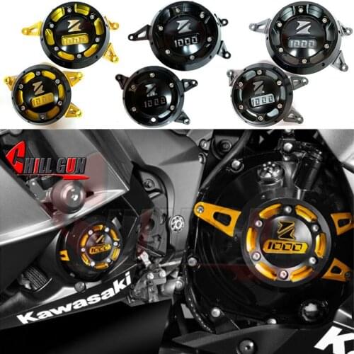 Motorcycle CNC Engine Guard Side Stator Case Guard Cover Protector Green For Kawasaki Z1000 Z1000SX Z-1000 Z-1000 SX 2011-2019