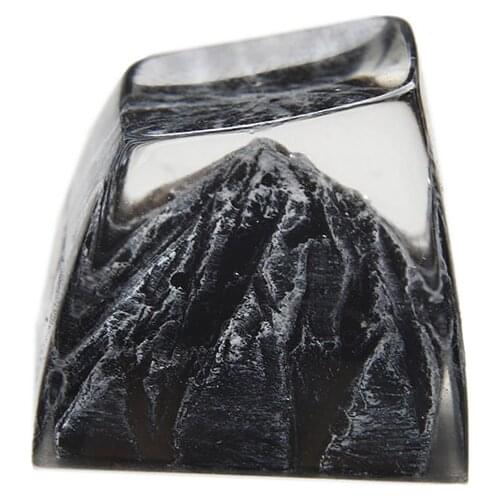 2021 Novelty Artisan Keycap Resin Snow Mountain Shine Through SA Profile Keycaps For Cherry MX Mechanical Gaming Keyboard