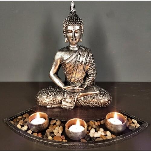 Buddha Candle Holder Candleholder Candlestick Coffee Table Birthday Dinner
