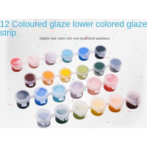 Underglaze Painting Ceramic Pigment Medium Temperature Glaze 6-color Strip Concentrate Special Mini Strip for Plain Blank