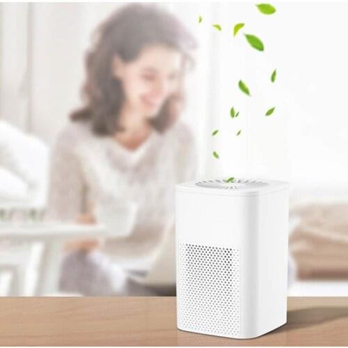 Portable Air Purifier Ionizer Generator Deodorizer USB Home Air Cleaner Remove Formaldehyde PM2.5 Smoke Odor Allergies Pets Hair