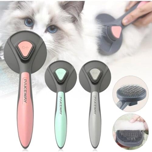 Pet Hair Removal Massaging Comb Dog Cat Grooming Self Groomer Brush Cat Hair Remover Deshedding Tool for Dogs Cats Pet Products