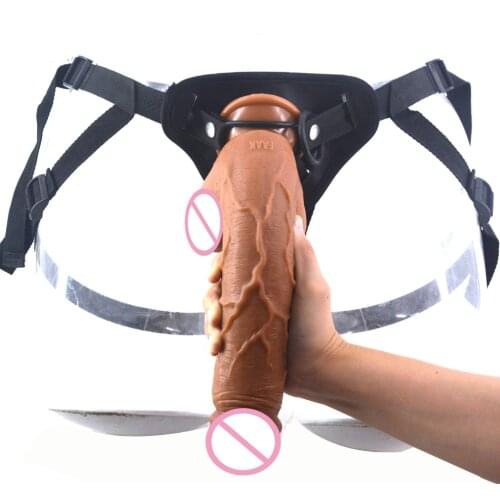 Sex Toys Female Male Couple Adult 2.17" Thick Dildo Realistic Big Penis Suction Cup Dildo Strap on Penis Pants Harness Dick