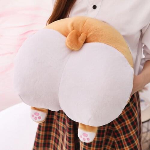 Sexy Corgi Toys Butt Shape Stuffed Plush Hand Warm Hand Warmer Pillow Stuffed Dog Dolls Children Girlfriend Kid Soft Plush Toys