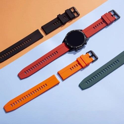 20mm 22mm Watch Strap for Huawei Watch Watch 3 Pro GT GT2 Silicone Sport Strap Bracelet Watchband For Samsung Galaxy Watch 3