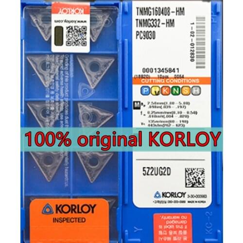 TNMG160404 TNMG160408 HM HS HA GS PC9030 100% original KORLOY carbide insert Processing: stainless steel