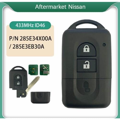 CN027036 Aftermarket for Nissan Xtrail Qashqai Duke Smart Remote key Frequency 433 MHz PCF 7936 HITAG 2 ID46 Part No 285E34X00A