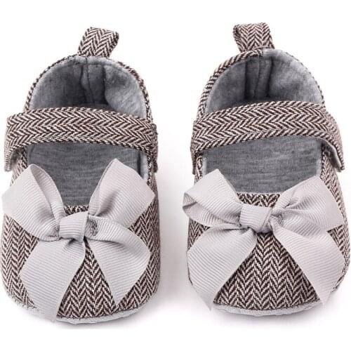 Spring Baby Girls Children Shoes Bowknot Design Anti-Slip Toddler Shoes Soft Soled Casual Walking Shoes Children Footwear