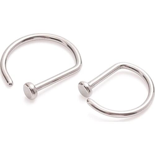 ASTM F136 Implant Grade Titanium D Nose Rings Body Jewelry