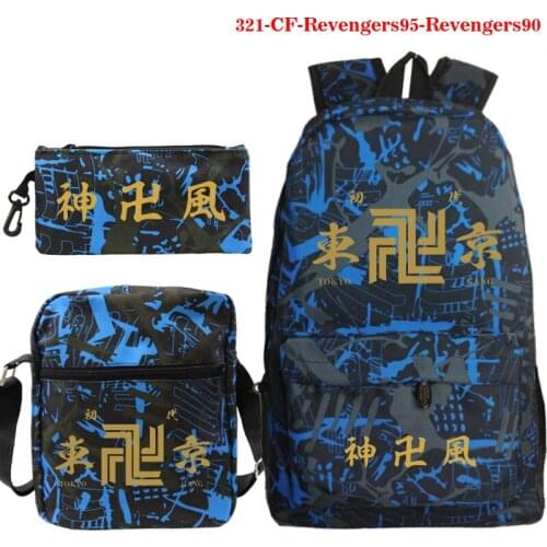 Japanese Tokyo Revengers School Bags for Boys Girls Casual 3pcs/set Backpacks Women Pencil Case Shoulder Bag Backpacks Mochila