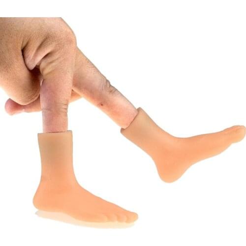 1 Pair Soft Vinyl Mini Finger Feet Puppets Tiny Left Right Hand Party Costume