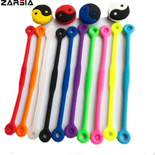 10pcs ZARSIA Taiji knot Tennis Vibration Dampener Smile Expression Silicone Tennis Racket Dampener
