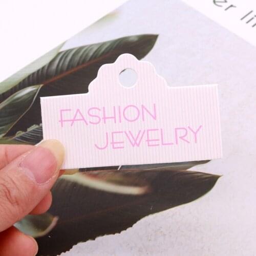 100pcs 5*6.7cm Hair Clip Card Paper Jewelry Display Cards Paper Cardboard Hair Accessory Cards pink Hairpin Hair Band Packaging