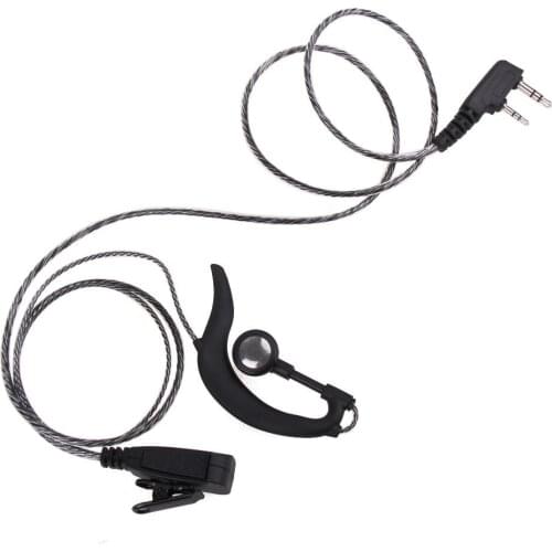 2Pin 3.5mm Jack Cover Acoustic Earpiece Headset Tube Earphone Pro PU casing Wire Earphone for KENWOOD Walkie-talkie