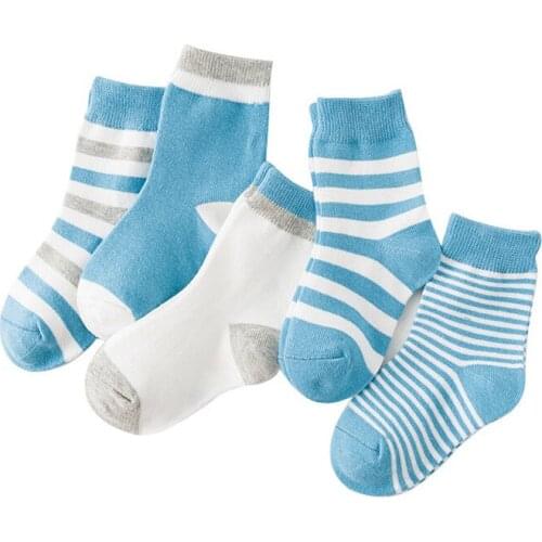 5Pairs/Lot Children Sock Winter Autumn Spring Baby Socks Cotton Kids Hose 0-7 Year Half-Sock Shallow Shoe