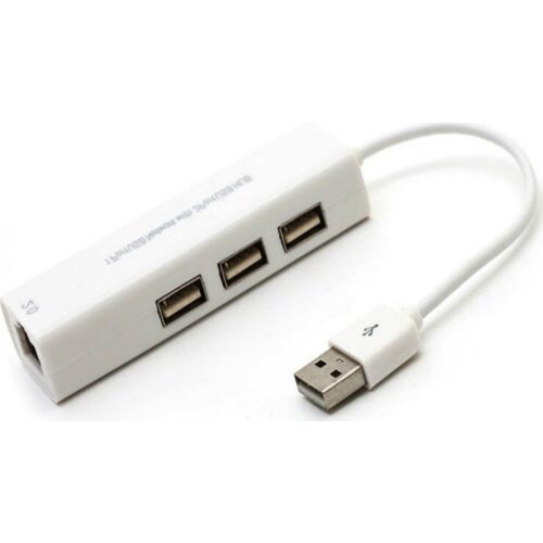 USB hub 2.0 3 ports to RJ45 10/100Mbps Lan Network USB Ethernet Splitter Adapter for Laptop Computer Mac iOS Android
