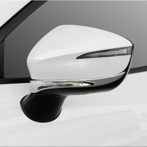 For Mazda CX-3 CX3 2017 2018 Accessories Chrome Car Door Side Rearview Mirror strip Trim cover Exterior Parts decoration