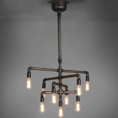 American Industrial Pipe Pendant Lights Fixure Restaurant Coffee Shop Bar Cafes Droplight Home Bed Room Dining Room Pendant Lamp