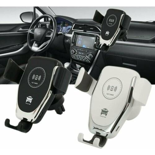 QI Wireless Charger 10W Mobile Phone Fast Charger Bracket Mount Car Air Vent Phone Holder For iPhone XS XR X 8 Samsung Huawei