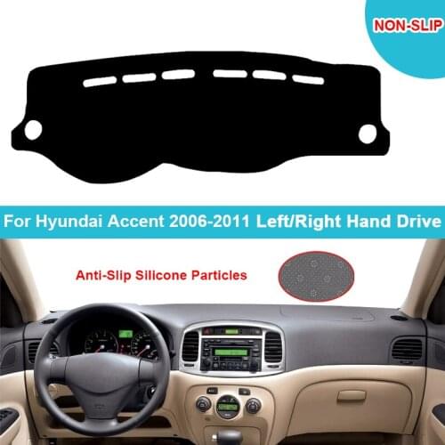 Car Dashboard Cover Dash Mat For Hyundai Accent 2006-2011 Flannel Suede Polyester Dashmat Carpet Cape Cover Rug Protector