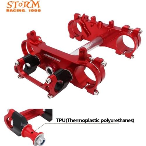 CNC 28MM For Honda CRF250R CRF450R 250R 450R Upper Lower Triple Tree Clamps Steering Stem Handlebar Riser Mount Clamp 2009-2017