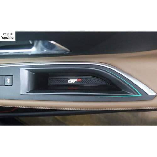 For Peugeot 3008 GT 2016 2017 2018 Car Styling Accessories Interior Black Front Door Storage Box Container Glove Case 2pcs/lot
