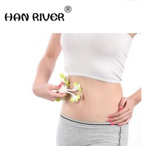 Hot selling four-wheel flower-type waist massage modeling instrument weight loss health care beauty products massage device