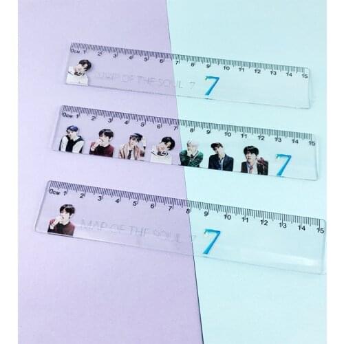 KPOPBangtan Boys New Album MAP OF THE_SOUL 7 The Same Transparent Ruler Around The Ruler Meter Stick