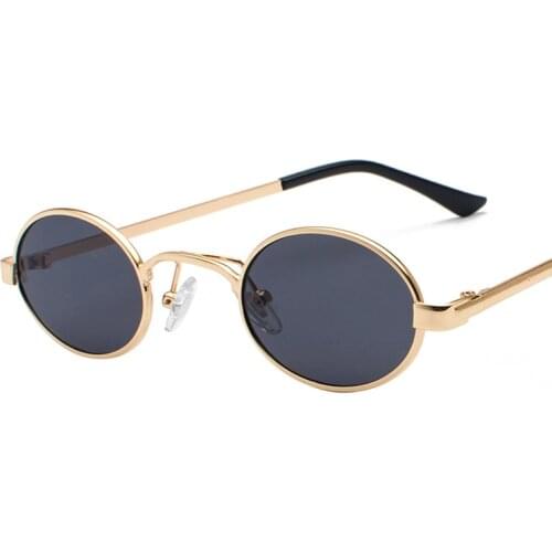 Round Sunglasses Punk Sunglasses Ladies Sunglasses Luxury Small Oval Mirror Fashion Oculos De Sol Gafas