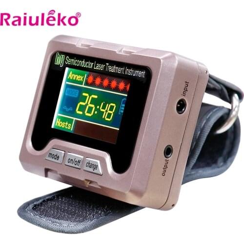 Diode 650nm Laser Therapy Watch LLLT To treat Rhinitis Diabetes Hypertension Thrombosis Cholesterol Laser Irradiation Instrument