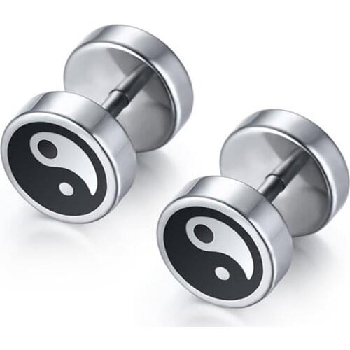 Hot Selling New Fashion Cute Yin Yang Tai Chi Pendant Earrings For Women Men Jewelry Accessories Wholesale