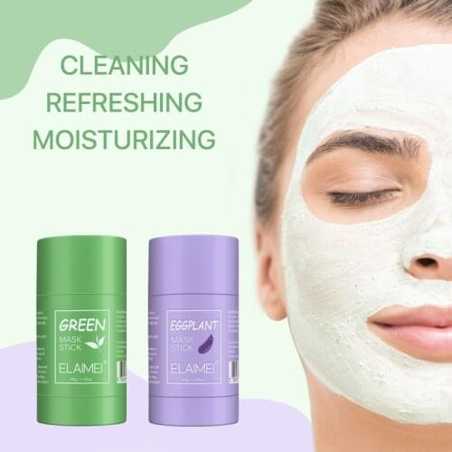 40g Face Cleansing Solid Mask Deep Cleaning Blackhead Remove Anti-Acne Purifying Clay Stick Mask Oil Control Masks TSLM1
